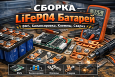 Сборка батарейного блока из LiFePO4 ячеек: BMS, балансировка, клеммы и сварка